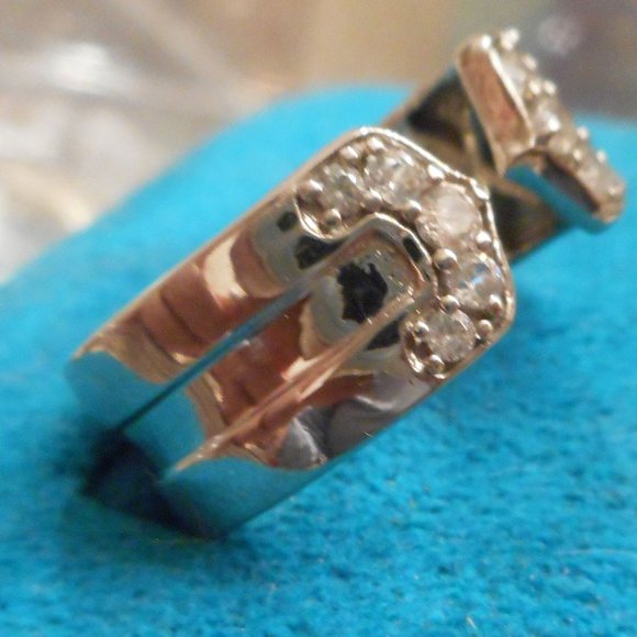 NEW SUNDAYS CHILD Natural White Zircon Open Shank Ring in Sterling Silver! 5 - Picture 1 of 4